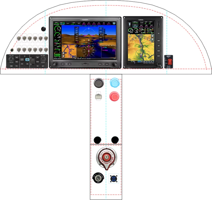 A Zenith Aircraft Company STOL CH 750 instrument panel design