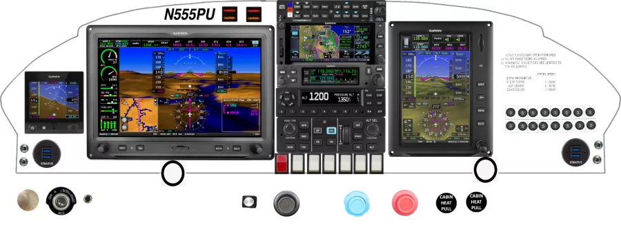 A Piper Aircraft PA-32 instrument panel design