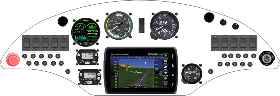An CubCrafters EX-3 instrument panel design