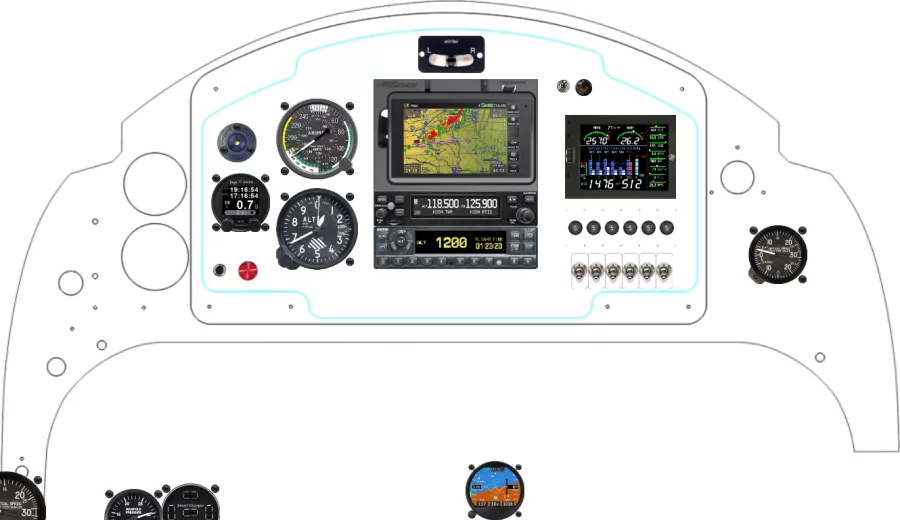 A Yakovlev Yak-55M instrument panel design