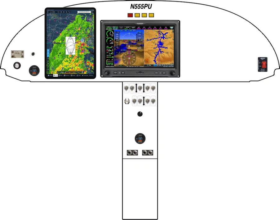 A Zenith Aircraft Company CH 750 Cruzer instrument panel design