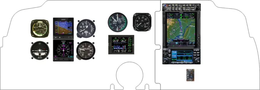 A Beechcraft V35B instrument panel design