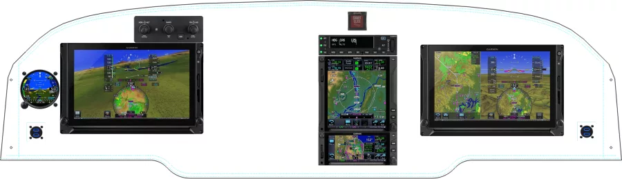 A Beechcraft Beechcraft King Air 200 instrument panel design